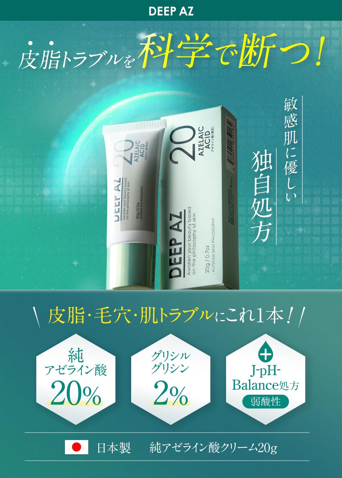 ALYSSUM SKIN PHILOSOPHY Azelaic Acid Cream 20% for Pores 2-Pack