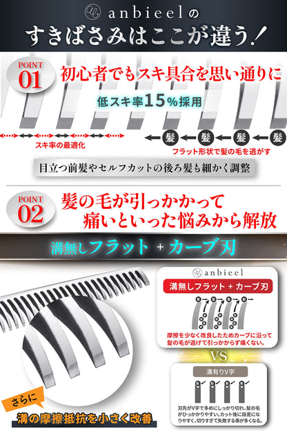 anbieel Hair Cutting Scissors Set for Self-Cutting