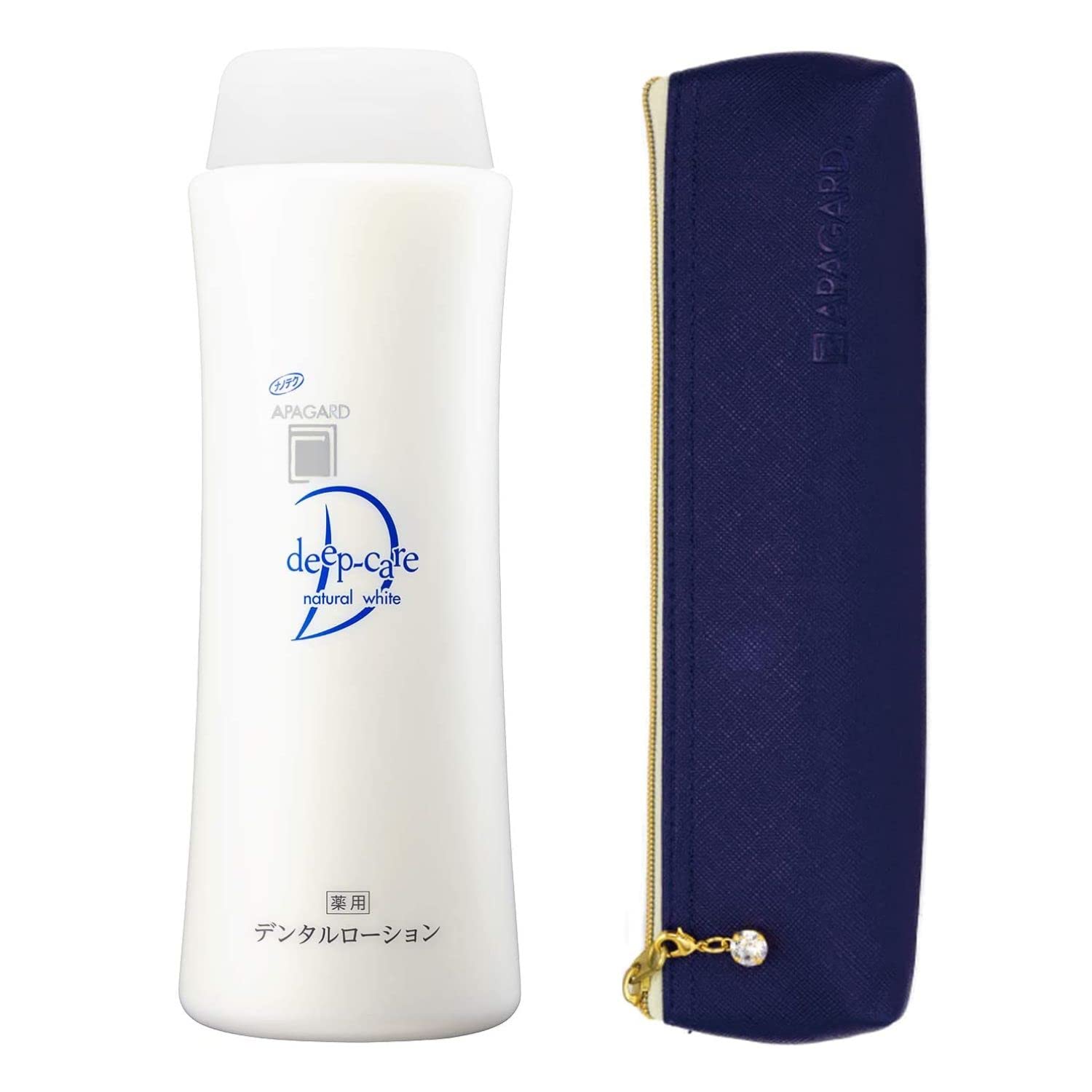 APAGARD Deep Care Type Bouteille 250ml Blanchissant Prévention des caries Bain de bouche avec pochette en cuir offerte Voyage Portable