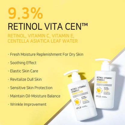 APLB Retinol Vitamin C E Body Lotion 300ml for Smooth Skin