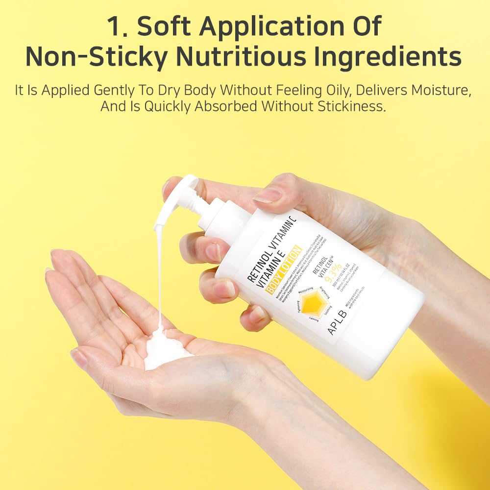 APLB Retinol Vitamin C E Body Lotion 300ml for Smooth Skin