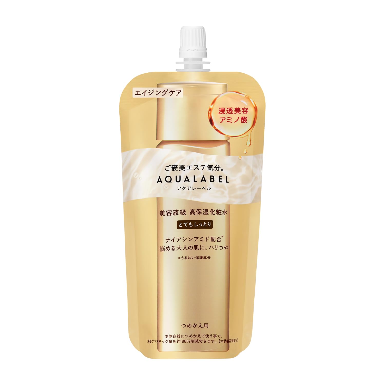 Aqualabel Treatment Lotion (Oil-In) Very Moist 150mL Refill Palmitic Acid Retinol Niacinamide Lotion Aging Care Released in February 2024