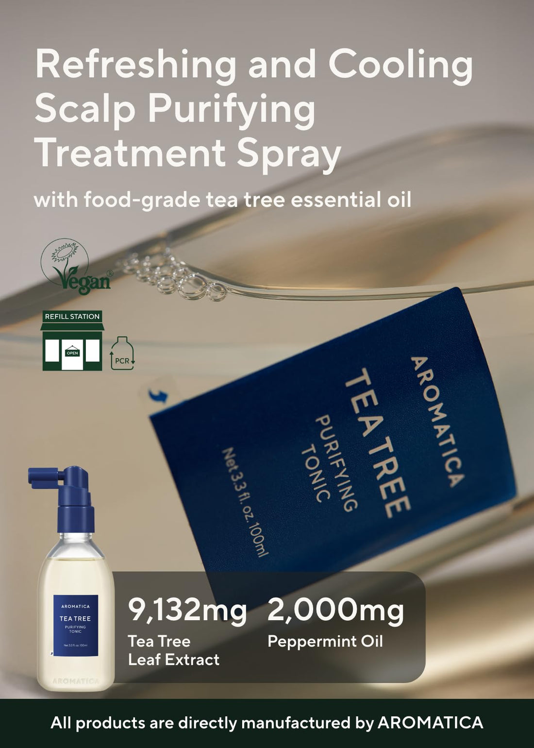 AROMATICA Teatree Purifying Tonic 100ml for Scalp Care