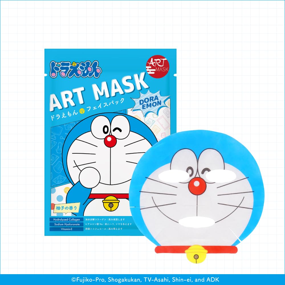 ARTMASK Japanese Sheet Mask Set featuring Kabuki and Doraemon