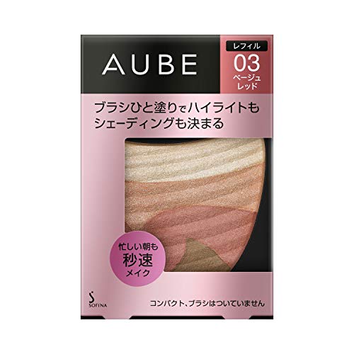 OUBE Brush-On Blush 03 Refill Beige 5.7 grams (x 1) Shading