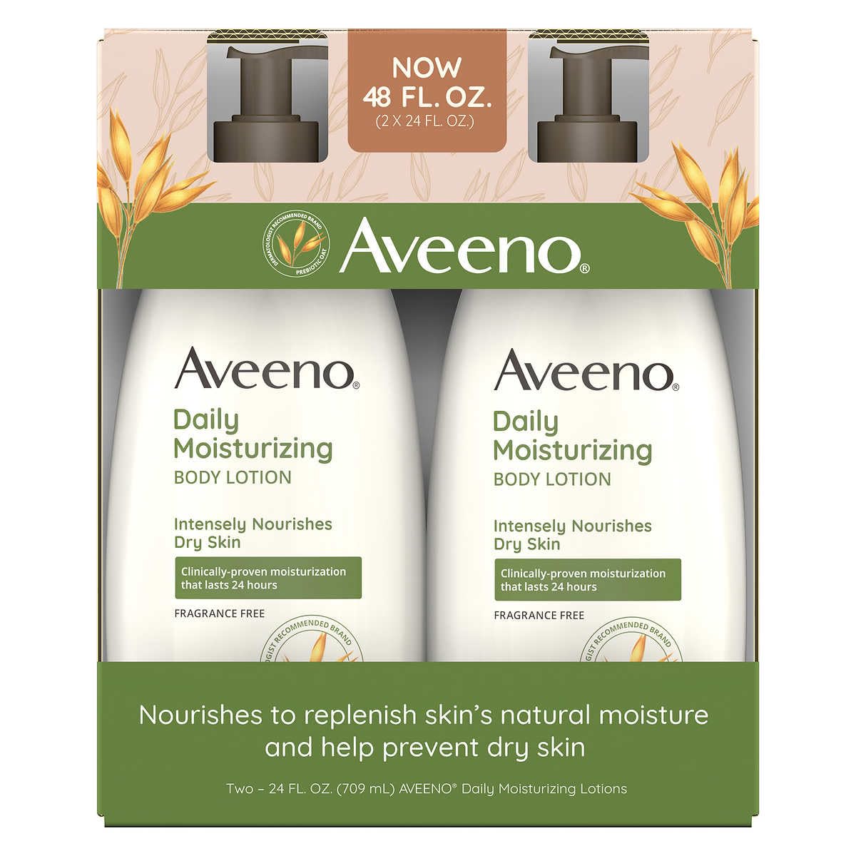 Aveeno Daily Moisturizing Body Lotion for Dry Skin 48 Fl Oz