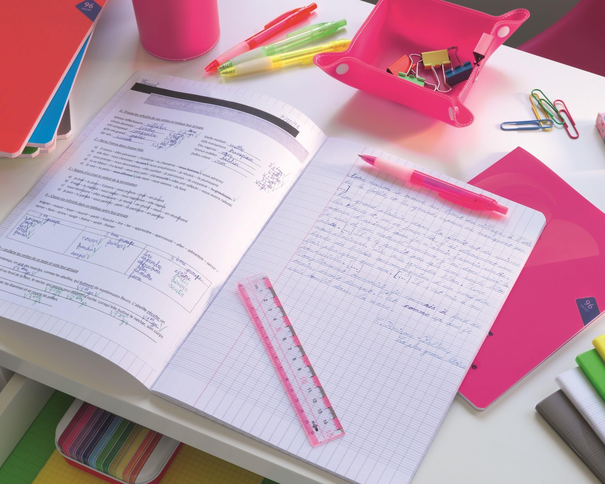 Clairefontaine Mimesis Stapled Notebook 24x32cm Navy 96 Pages