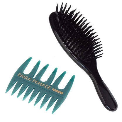 BABLO POMADE Hair Styling Comb and Brush Set for Men