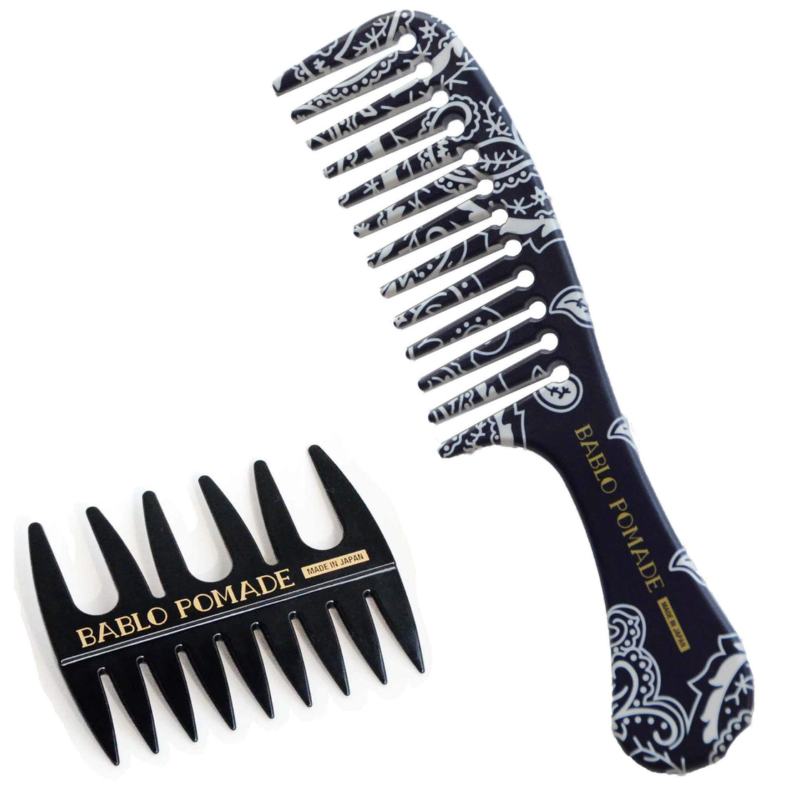 BABLO POMADE Mesh Comb and Wide Comb Set for Hair Care