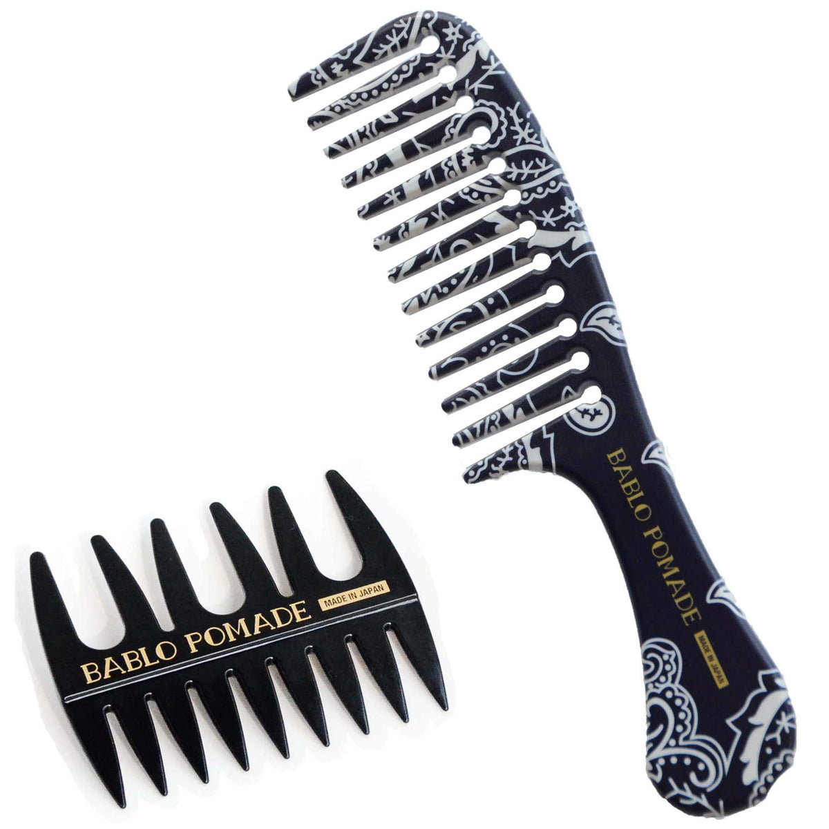 BABLO POMADE Mesh Comb and Wide Comb Set for Hair Care