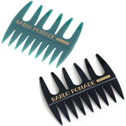 BABLO POMADE Mesh Comb Set for Men Styling Black and Green