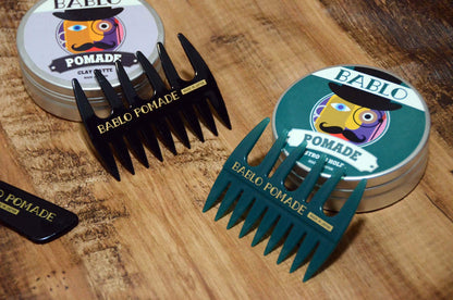 BABLO POMADE Mesh Comb Set for Men Styling Black and Green