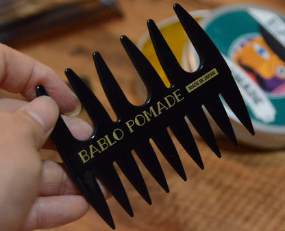 BABLO POMADE Mesh Comb Set for Men Styling Black and Green