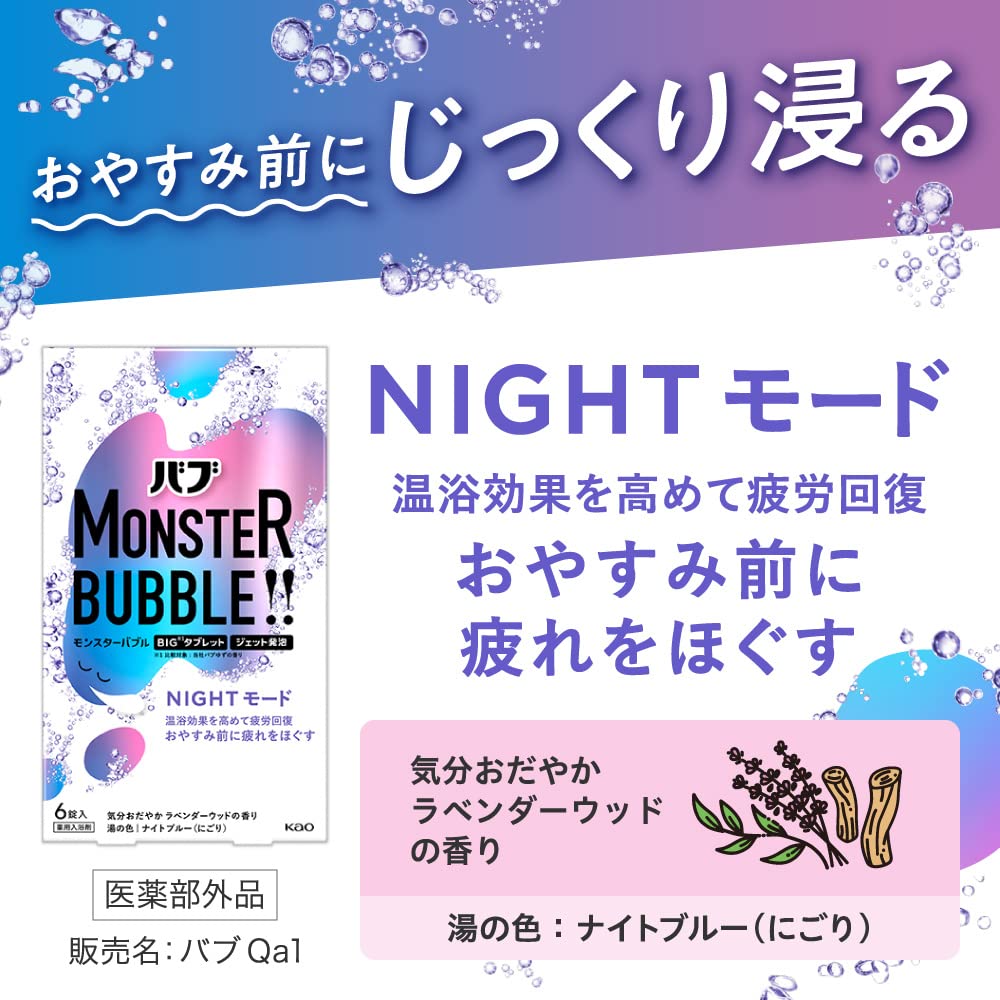 Babu Monster Bubble Relaxing Bath Tablets 6 Count