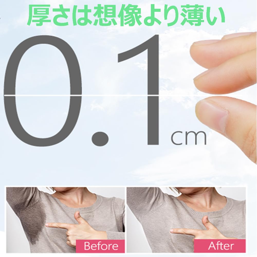 BANGRICH Underarm Sweat Pads 50 Count Fragrance-Free Absorbent