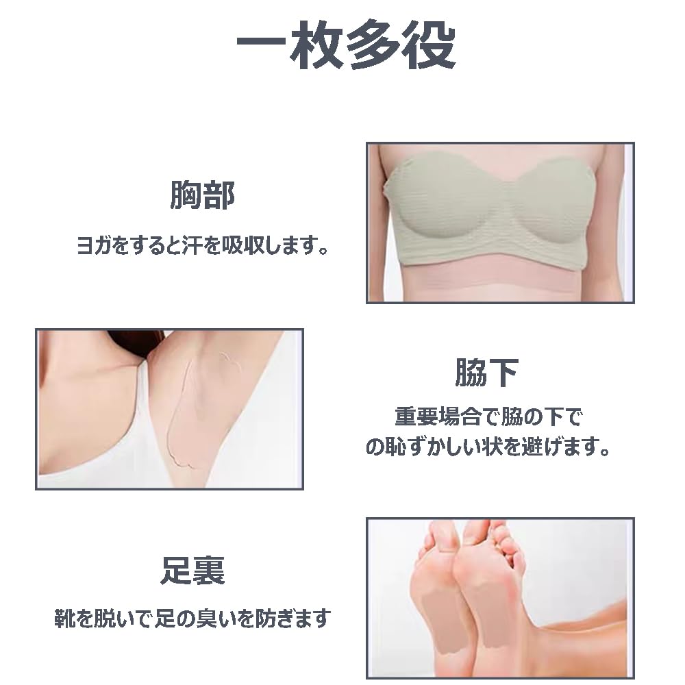 BANGRICH Underarm Sweat Pads 60 Count Fragrance-Free Absorbent