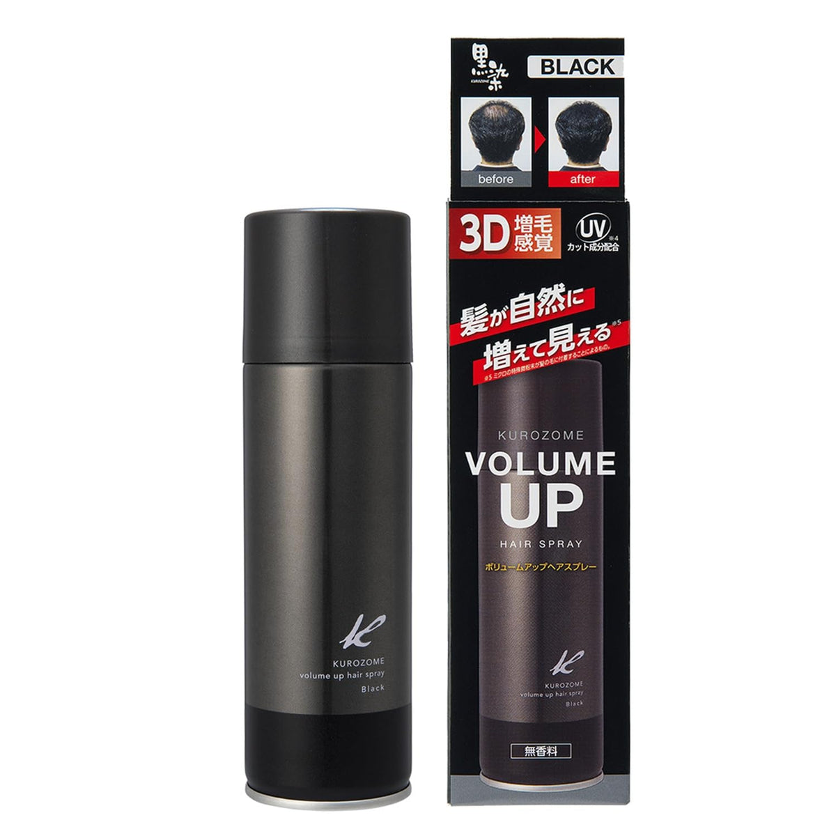 Kurobarahonpo Volume Up Hair Spray 150g for Natural Coverage