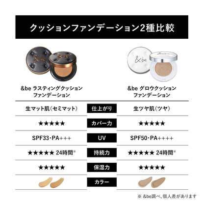 &amp;be Glow Cushion Foundation Light Beige 15g for Radiant Skin