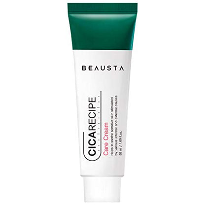 BEAUSTA Cica Care Cream Hydrating Moisturizer 50ml for Japanese Skincare