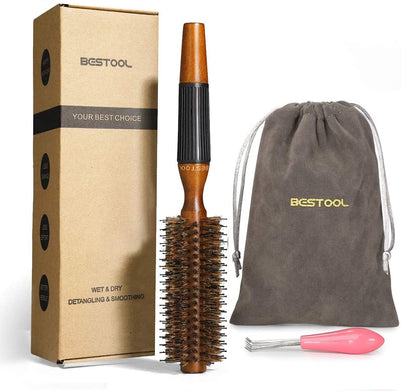 BESTOOL Roll Brush Hair Brush Wooden Comb for Hair Care XS