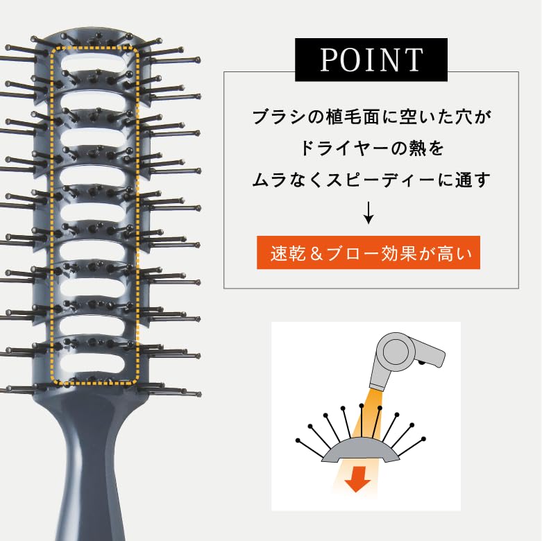 Vess Ceramic Styling Brush VP-80 for Effortless Hair Care