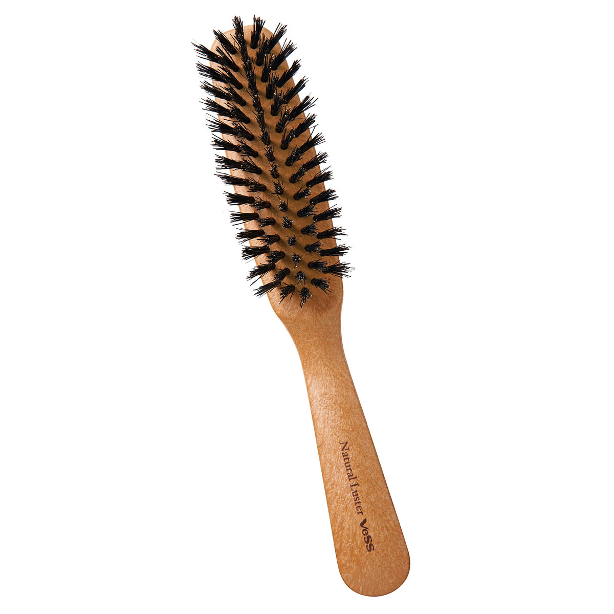 BES Natural Luster 100% Natural Pig Bristle Hair Brush Brown