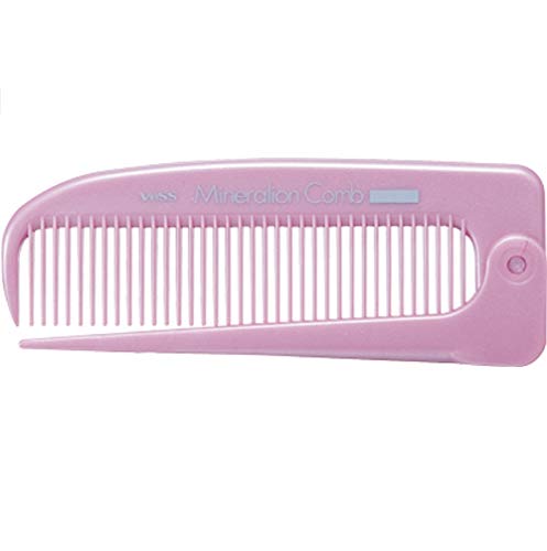BES Mineral Ion Comb Folding Pink Hair Comb