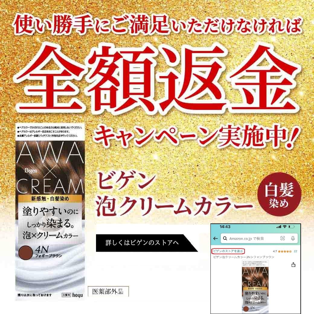 Bigen Color Cream 6N Dark Brown Hair Color for Women 200ml
