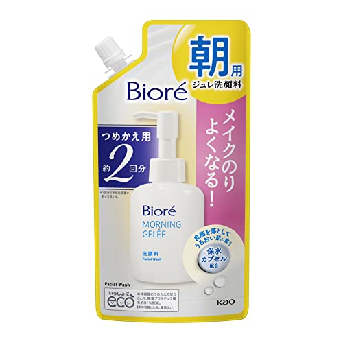 Biore Morning Jule Facial Cleanser Refill, 2 Refills, Aqua Floral Fragrance 160ml (x 1)