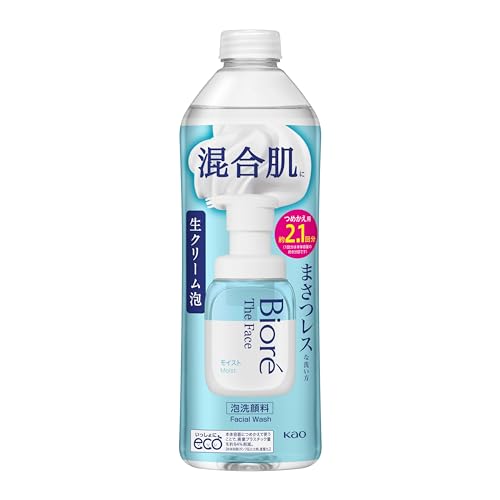 Biore The Face Moist Refill 340ml (approx. 2.1 use) [Foam Face Wash] [Sebum / Dryness