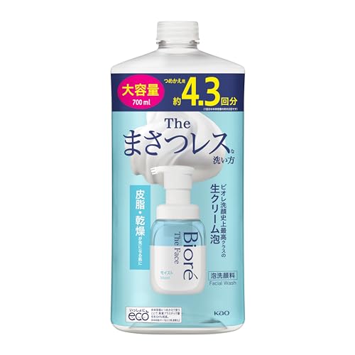 Large Capacity】Biore The Face Face Cleansing Foam Moist Refill Large [Foam Face Wash] [Sebum / Dryness] Pore Care