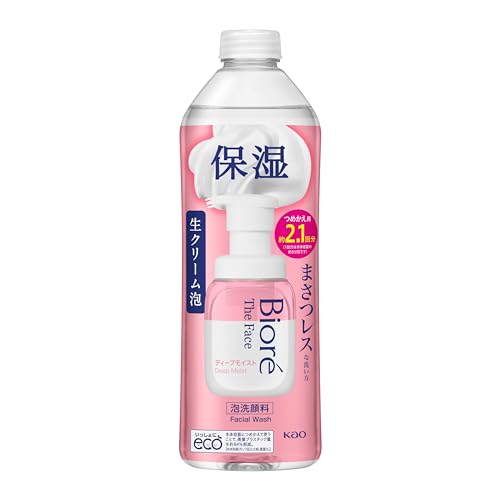 Bioré Deep Moist Face Wash Refill 340ml Gentle Cleansing
