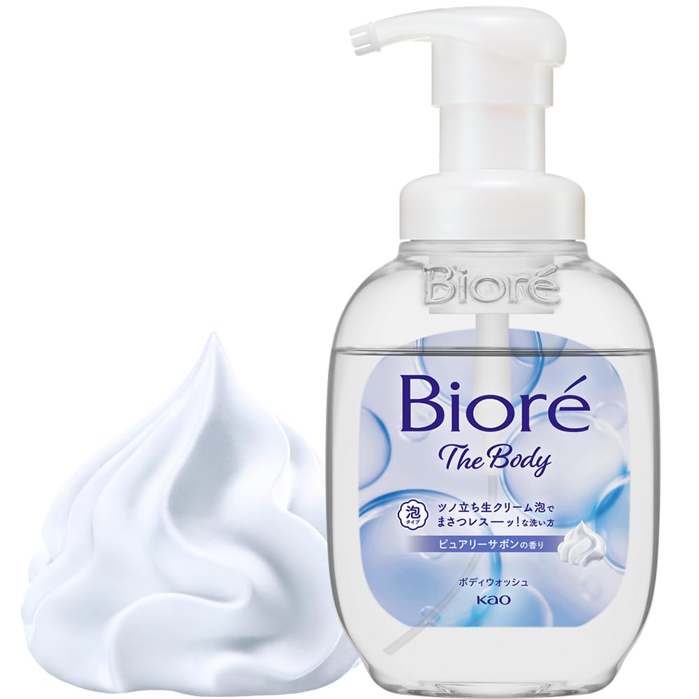 Biore The Body Moussant Purely Soap Parfum 540ml Gel Douche