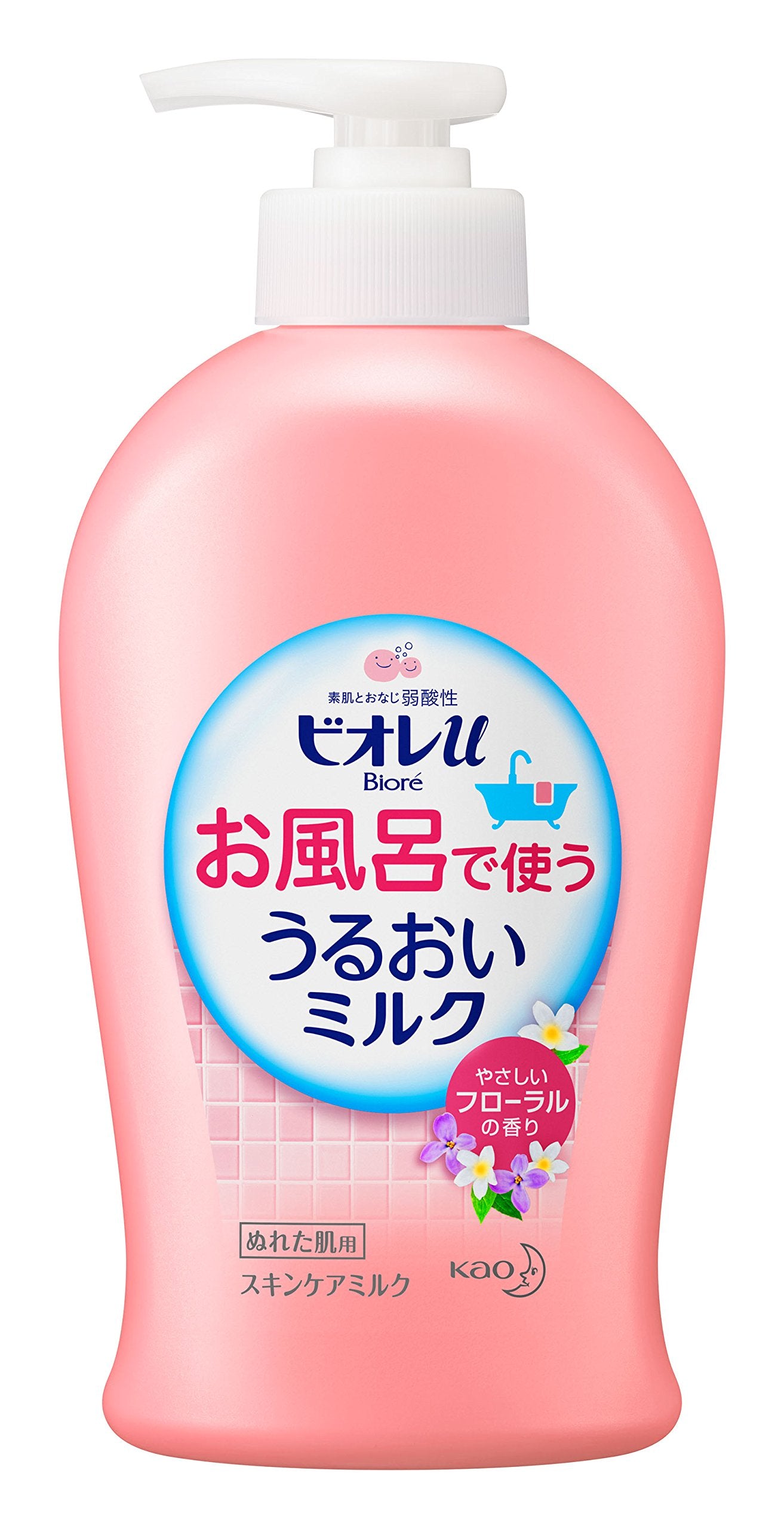 BIOREu Moisturizing Bath Milk Floral 300ml for Japanese Skincare