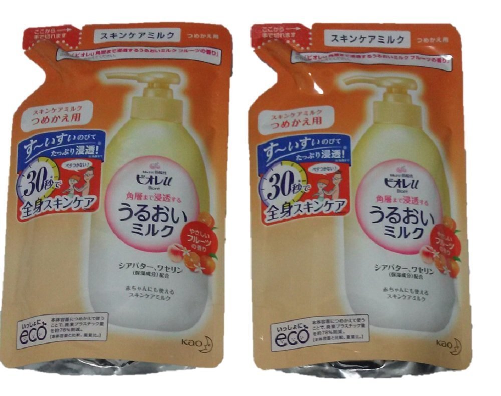 BIOREu Moisturizing Milk Set with Fruity Scent 2 Pack