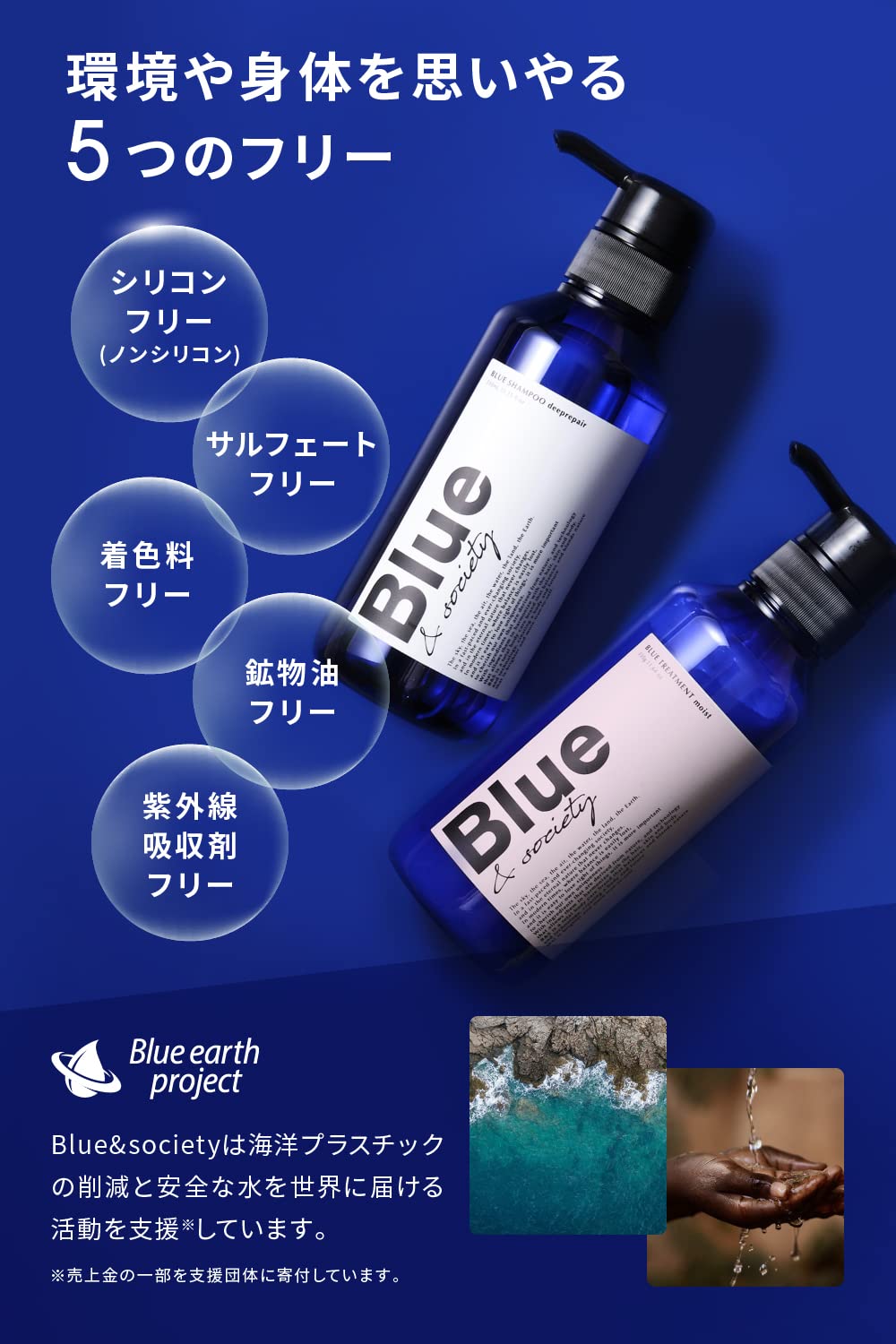 Blue &amp; society Jasmine White Musk Shampoo 325ml and Treatment 330g