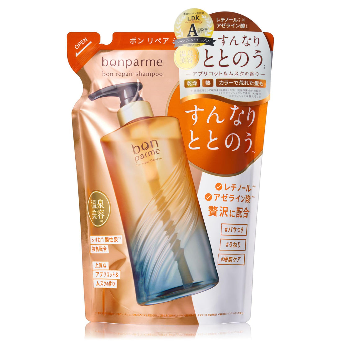 bonparme Réparation Shampooing Recharge 350ml avec Parfum Luxueux