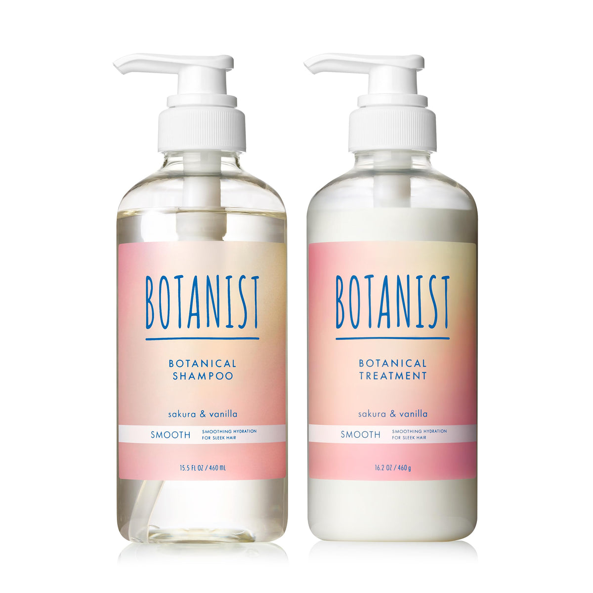 BOTANIST Botanical Shampoo and Conditioner Set Smooth Sakura Vanilla Scent