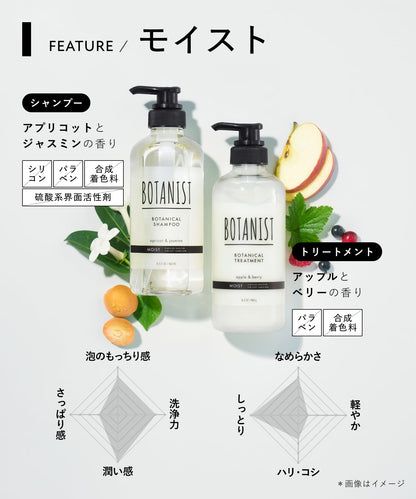 BOTANIST Moisture Shampoo and Treatment Set for Japanese Hair Care