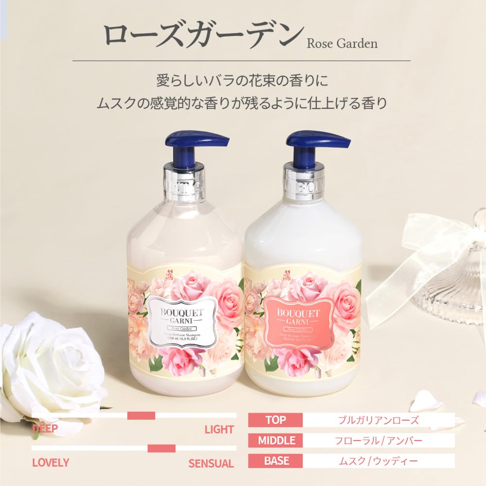Bouquet Garni Shampoo, Rose Garden Scent 500ml