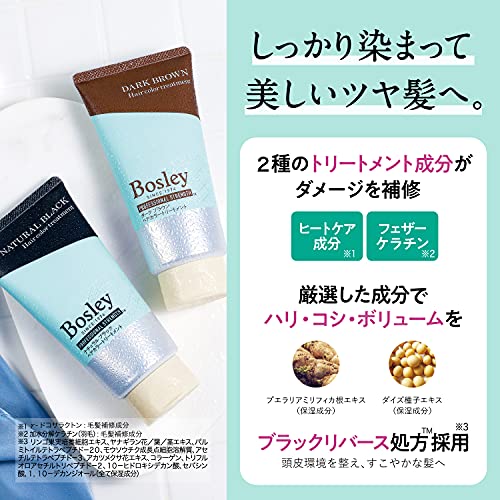 Bosley Hair Color Treatment Natural Black 150g for Easy Coverage