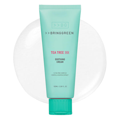 BRING GREEN Tea Tree Cica Soothing Cream Plus 100ml for Hydration