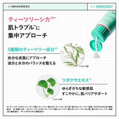 BRING GREEN Tea Tree Cica Soothing Cream Plus 100ml for Hydration