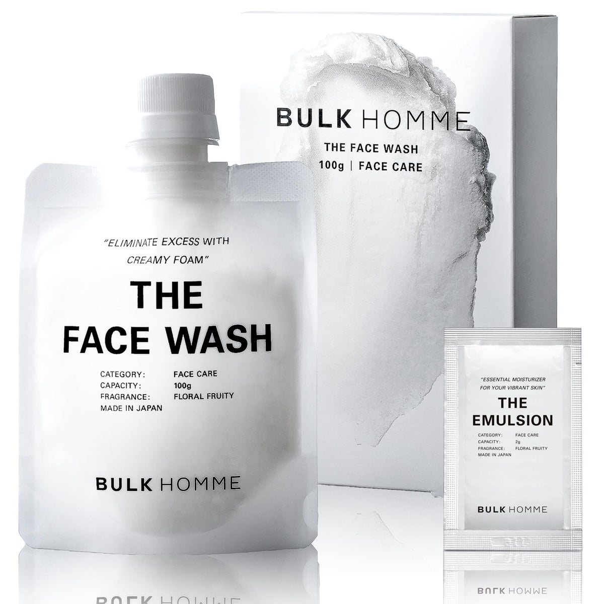 BULK HOMME The Face Wash 100g Gentle Foaming Cleanser with Sample