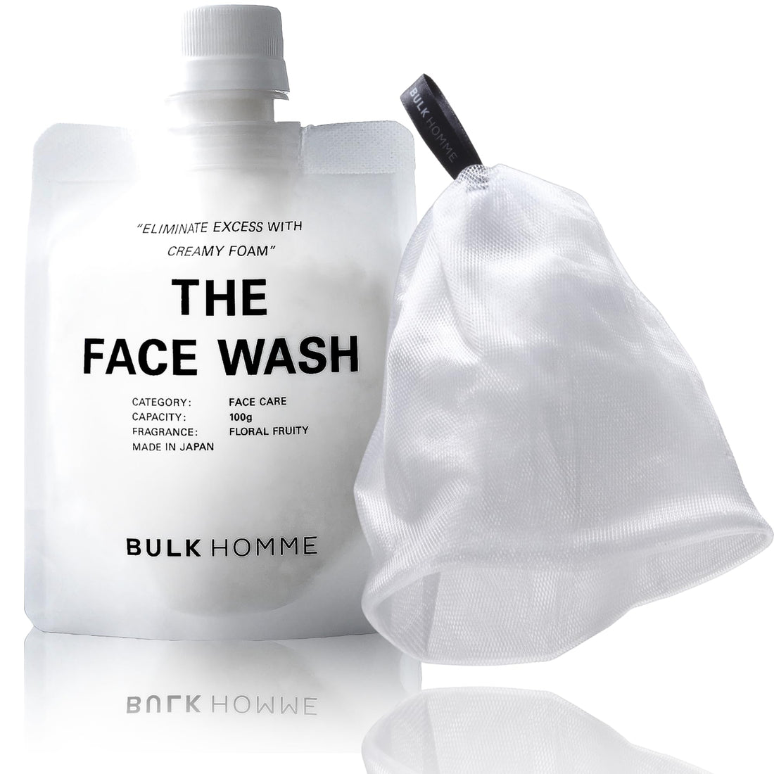 BULK HOMME Face Wash for Men 100g with Foaming Net