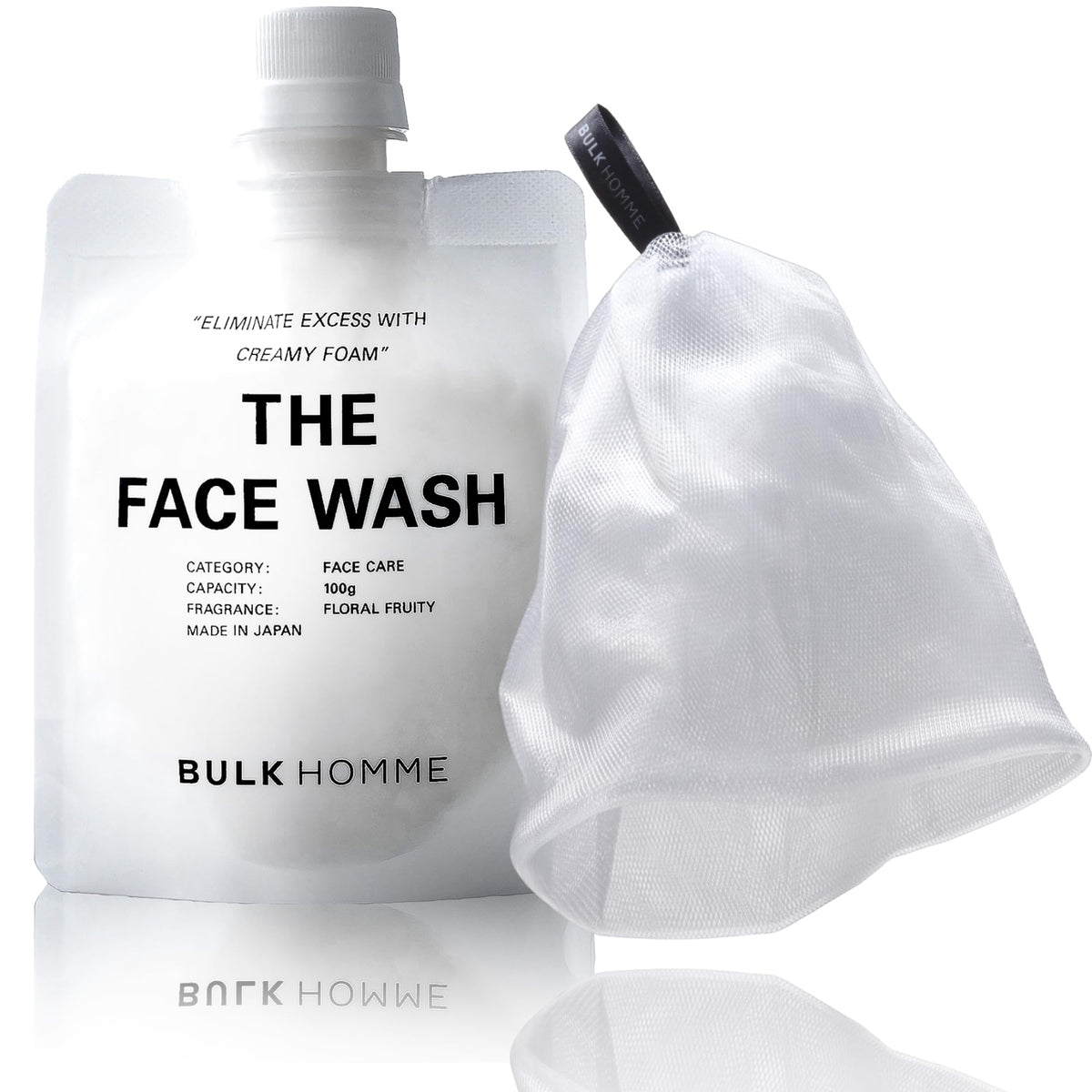 BULK HOMME Nettoyant Visage pour Hommes 100g avec Éponge à Mousse