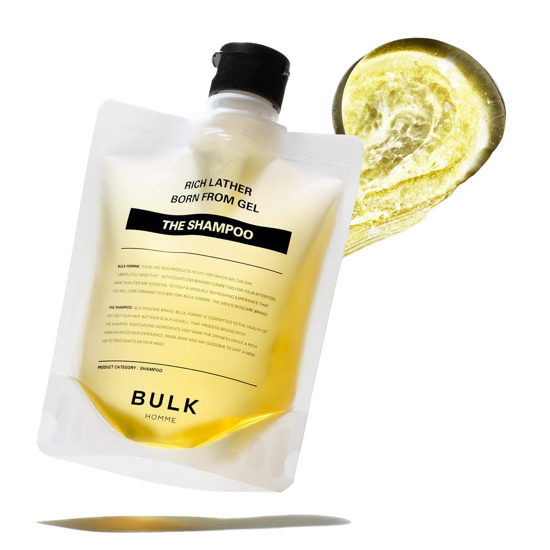 BULK HOMME Dense Foam Scalp Shampoo for Men, Non-Silicone Amino Acid Gel, Floral Fruity Scent 200g