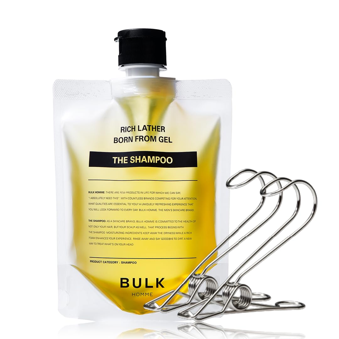 BULK HOMME Dense Foam Scalp Shampoo for Men, Floral Fruity Scent, with Hook Clip 200g