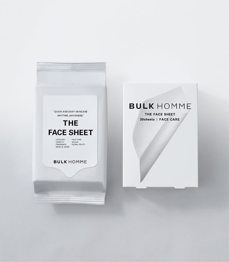 BULK HOMME Face Sheet 30 Sheets with Sample for Japanese Skincare