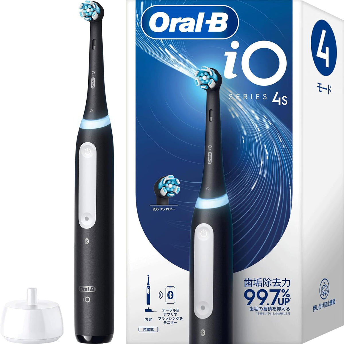 Braun Electric Toothbrush Oral-B iO4S Smart Features Matte Black